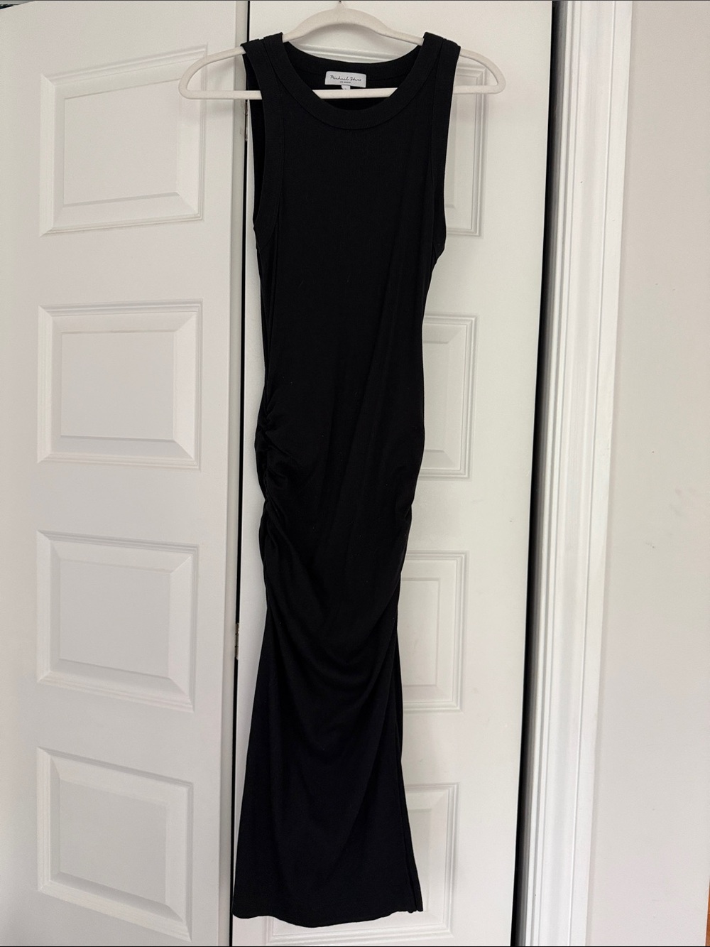 Michael Stars Black Sleeveless Ruched Maxi Dress